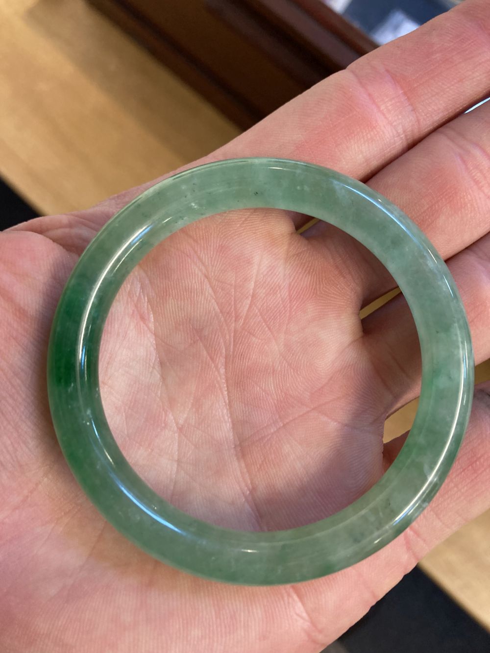 Lot 447 Jade. Two Chinese jade bangles