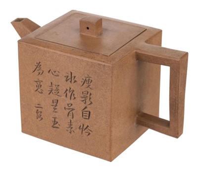 Lot 449 - Teapot. A Chinese Yixing stoneware teapot