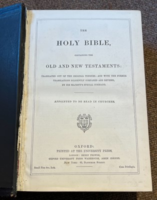 Lot 323 - Bible [English]. The Holy Bible, containing the Old Testament and the New..., 1709