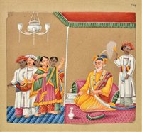 Lot 377 - Indian mica paintings.