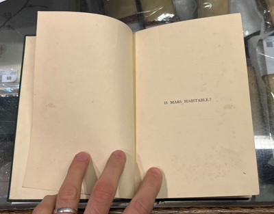 Lot 428 - Wallace (Alfred Russel). Is Mars Habitable?  1st ed., 1907
