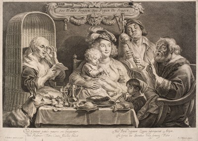 Lot 34 - Bolswert (Schelte Adamsz.). The Family Concert,  after Jordaens, engraving, circa 1638