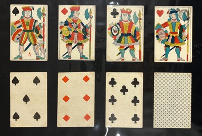 Lot 235 - German playing cards. Bayerisches Bild (Bavaria pattern), Munich: A.B. Göbl, circa 1760