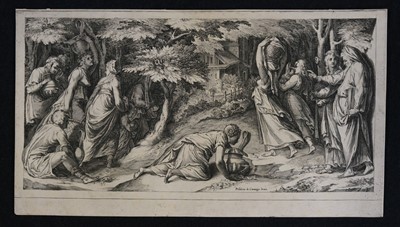 Lot 28 - Alberti (Cherubino). The Israelites fleeing Egypt, after Polidoro da Caravaggio, 1576