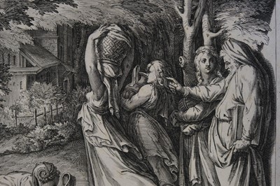 Lot 28 - Alberti (Cherubino). The Israelites fleeing Egypt, after Polidoro da Caravaggio, 1576