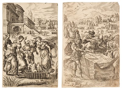 Lot 27 - A. de Bruyn after P. van der Borcht, Humanae Salutis Monumenta, two engravings, 1571