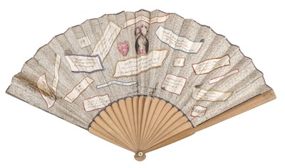 Lot 579 - Enigma fan. A fan with riddles, published by T. Balster, January 31, 1792