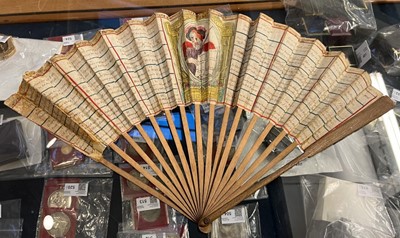 Lot 579 - Enigma fan. A fan with riddles, published by T. Balster, January 31, 1792