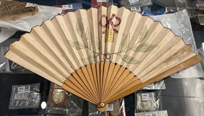 Lot 579 - Enigma fan. A fan with riddles, published by T. Balster, January 31, 1792