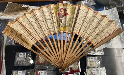 Lot 579 - Enigma fan. A fan with riddles, published by T. Balster, January 31, 1792