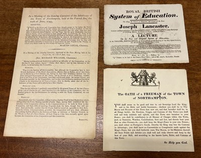 Lot 221 - Northampton. A collection of 13 broadsides, pamphlets and publications, 1795-1836