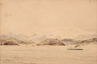 Lot 179 - Schnars-Alquist (Hugo, 1855 - 1939). Mount Wharton, Straits of Magellan, 1889