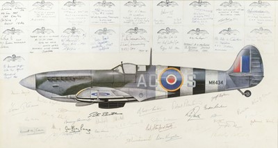 Lot 404 - Battle of Britain. Multi signed colour lithographic print