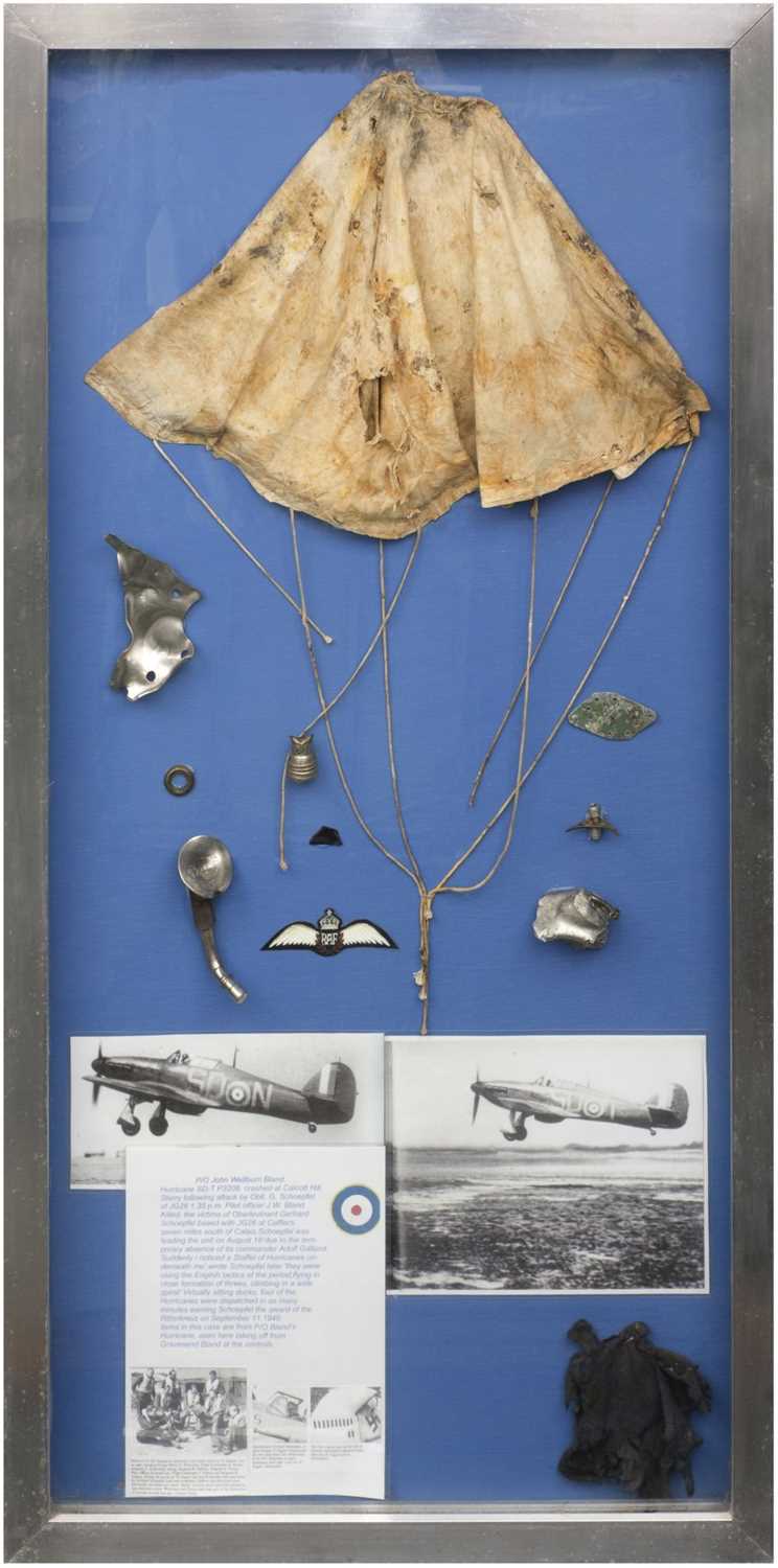 Lot 424 - Hurricane P3208. Relics recovered from Hurricane P3208 shot down on 18 August 1940