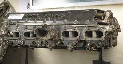 Lot 429 - Hurricane P3536. Part of Rolls Royce engine recovered from Hurricane P3536 shot down 13 October 1940