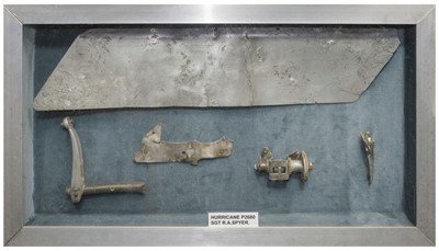 Lot 448 - Hurricane P2680. Relics recovered from Hurricane P2680 shot down over Tonbridge on 9 September 1940