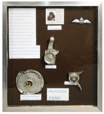 Lot 466 - Hurricane P3080. Relics recovered from Hawker Hurricane P3080 shot down 15 September 1940