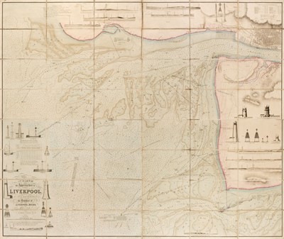 Lot 114 - Liverpool. Lord (Lieut. William, R.N.), A Chart of the Approaches to Liverpool..., 1852