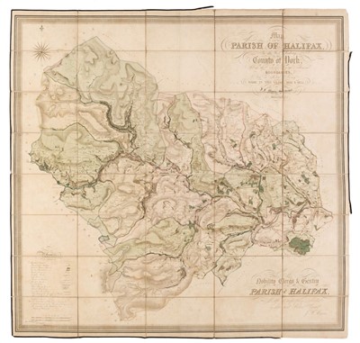 Lot 107 - Halifax. Myers (J. F.), Map of the Parish of Halifax in the West Riding..., circa 1835