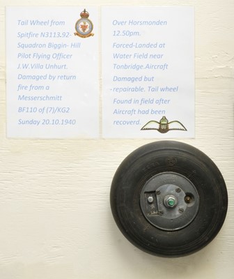 Lot 504 - Spitfire N3113. Spitfire N3113. Tail wheel from Spitfire N3113