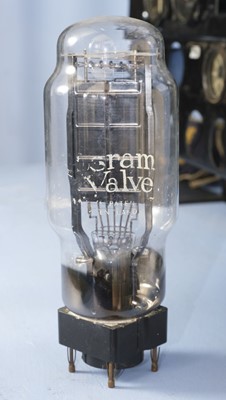 Lot 530 - RAF Hawkinge. Glass valve from the public address system at RAF Hawkinge