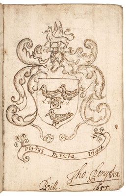 Lot 285 - Manuscript Volume. A manuscript notebook of observations on religion, circa 1655