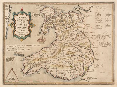 Lot 156 - Wales. Ortelius (Abraham & Lhuyd Humphrey), Cambriae Typus...,  [1584]