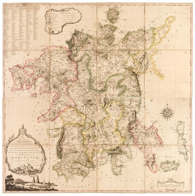 Lot 159 - Worcestershire. Taylor (Isaac), Large Scale Map of Worcestershire, Ross-on-Wye, 1772