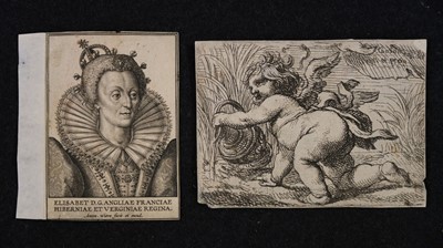 Lot 32 - Wierix (Anthonie, 1552-circa 1624). Queen Elizabeth I, engraving