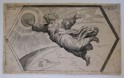 Lot 42 - Poilly (Nicolas). Pan teaching Daphnis the Pipes, circa 1700, engraving, & 3 others