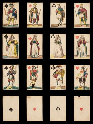 Lot 260 - Translucent playing cards. Playing Cards with hidden erotic illustrations, [Germany?], circa 1850