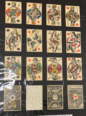 Lot 260 - Translucent playing cards. Playing Cards with hidden erotic illustrations, [Germany?], circa 1850