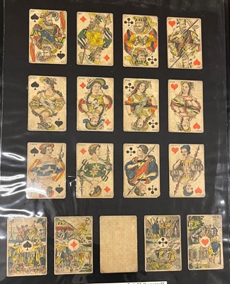 Lot 260 - Translucent playing cards. Playing Cards with hidden erotic illustrations, [Germany?], circa 1850