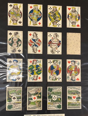 Lot 260 - Translucent playing cards. Playing Cards with hidden erotic illustrations, [Germany?], circa 1850