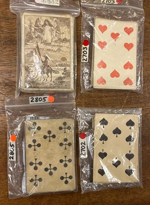 Lot 260 - Translucent playing cards. Playing Cards with hidden erotic illustrations, [Germany?], circa 1850