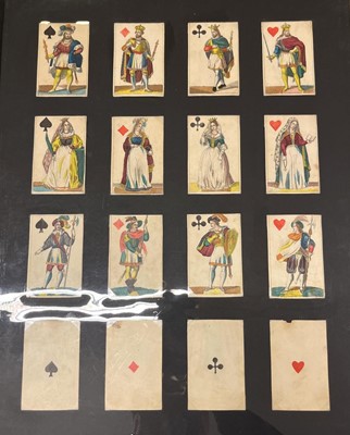 Lot 260 - Translucent playing cards. Playing Cards with hidden erotic illustrations, [Germany?], circa 1850