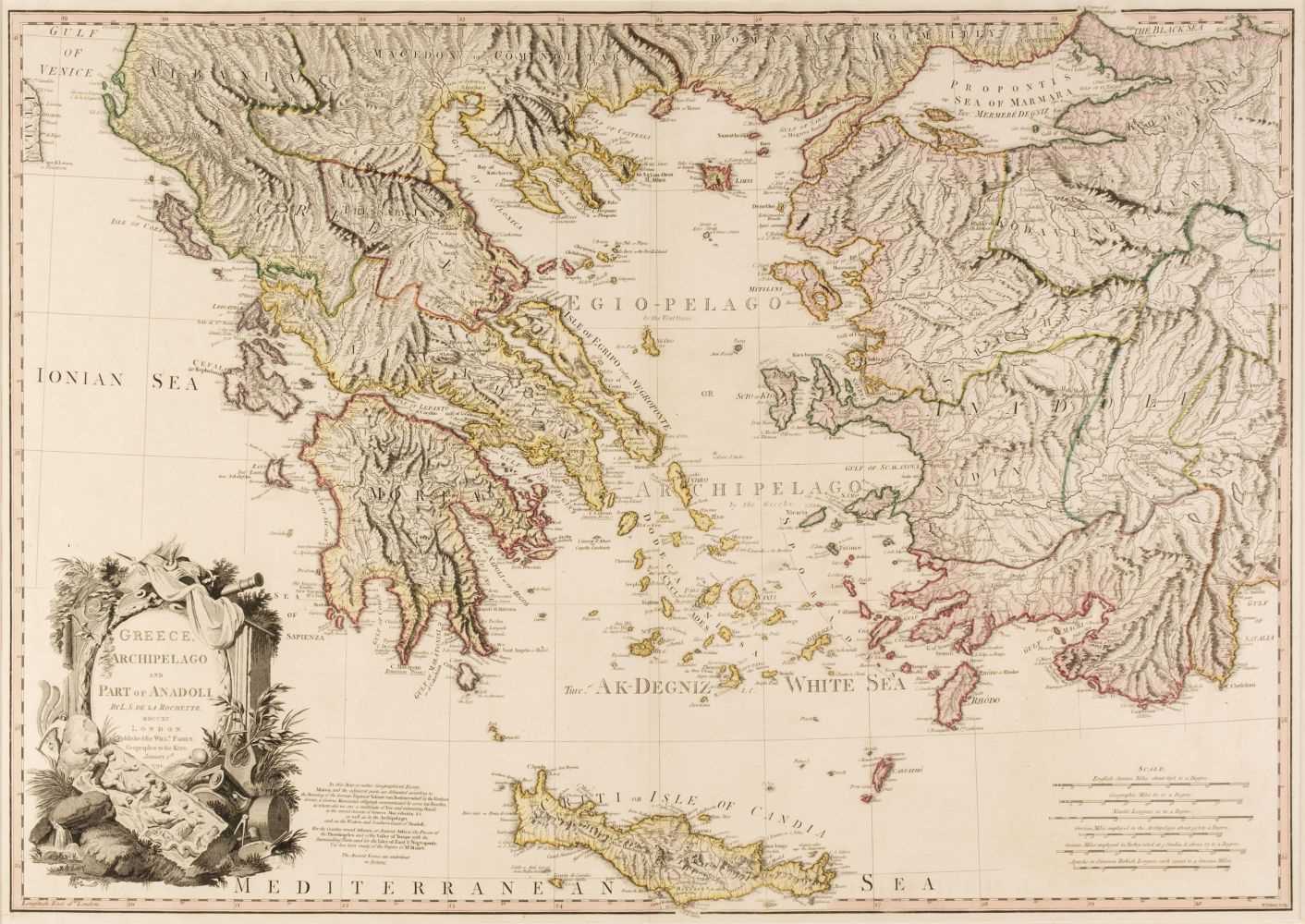 Lot 106 - Greece. De La Rochette (L. S.), Greece Archipelago and Part of Anadoli, W. Faden, 1791