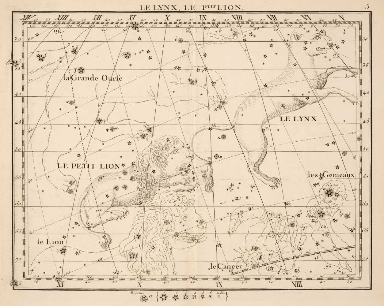 Lot 8 - Flamsteed (John). Atlas Celeste de Flamsteed publie en 1776 par J. Fortin...., Paris, circa 1870