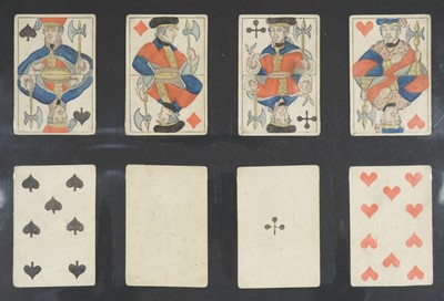 Lot 250 - German playing cards. Mecklenburg type patten, Rostok: J. G. Tiedemann, circa 1830, & 1 other