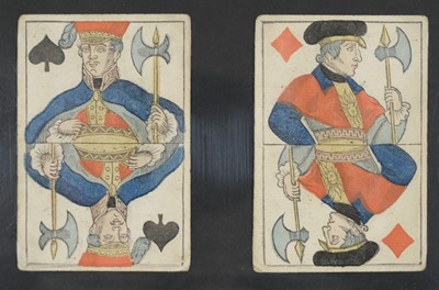 Lot 250 - German playing cards. Mecklenburg type patten, Rostok: J. G. Tiedemann, circa 1830, & 1 other