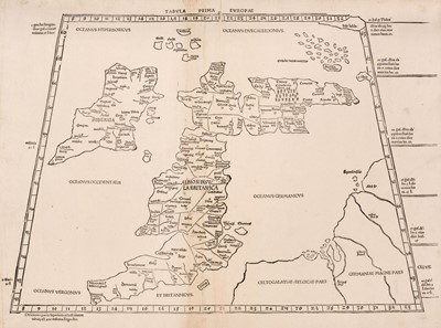 Lot 92 - British Isles. Ptolemy (Claudius & Waldseemuller Martin), Tabula Prima Europae, 1513