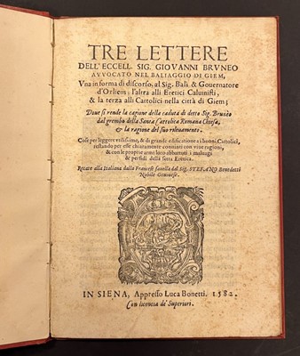 Lot 253 - Scarnati (Cesare). Discorso sopra la morte dell' illustrissimo etreverendiss, 1589
