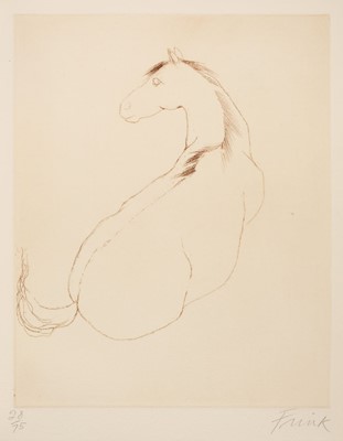 Lot 401 - Frink (Elisabeth, 1930-1993). Horse, 1972, etching