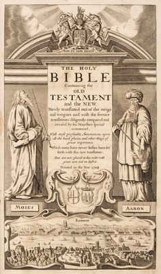 Lot 321 - Bible [English]. The Holy Bible containing the Old Testament and the New, 1708