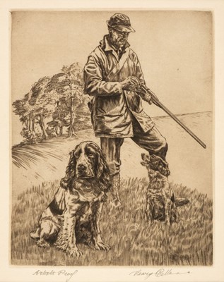 Lot 127 - Wilkinson (Henry, 1921 - 2011). Dry Point Etching of a Shooting Scene