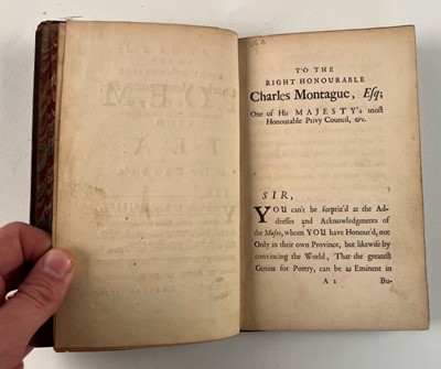 Lot 316 - Tate (Nahum). Panacea: a poem upon tea: in two canto's, 1st ed., 1700