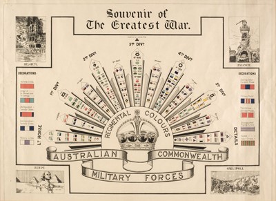 Lot 24 - Regimental Colours. Australian Commonwealth Forces, Souvenir of the Greatest War