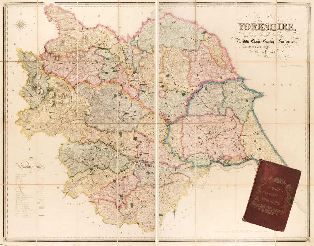 Lot 161 - Yorkshire. Hobson (William Colling), This Map of Yorkshire is most respectfully dedicated..., 1844