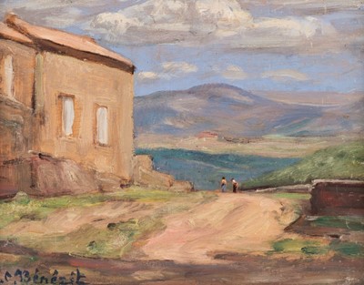 Lot 230 - Bénézit (Emmanuel Charles, 1887-1975). La Route de St. Tropez à Gassin, 1920