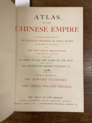 Lot 40 - Stanford (Edward, publisher). Atlas of the Chinese Empire, 1908